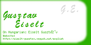 gusztav eiselt business card